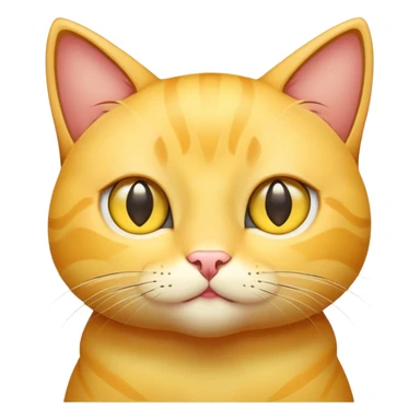 a yellow cat with star-shaped eyes sticker