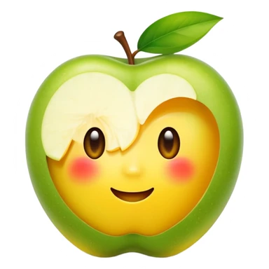 A single halved yuzu fruit, in Apple iPhone emoji style. Bright yellow skin, juicy interior visible, vibrant colors, smooth gradients, glossy highlights, clean simple shapes, no outlines.
 sticker
