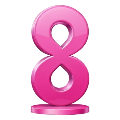 3d levitating pink percentage sign sticker
