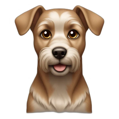 Yorkshire silver and brown dog with pointed ears and black eyes sticker