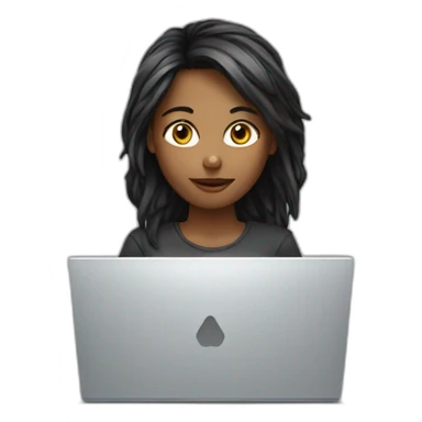 graphic design girl computer sticker