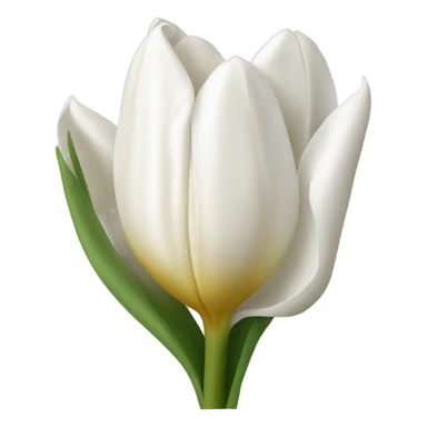 Whitte tulipan sticker