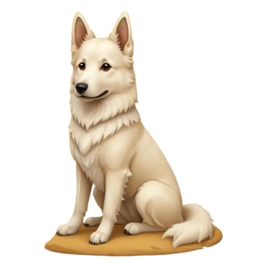 White belgian Shepard sit in A sunset   sticker