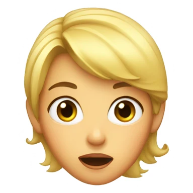 surprised girl sticker