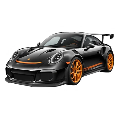 Blacked out Porsche 911 gt3 RS sticker