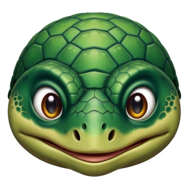 Angry dark green turtle that has half closed eyelids sticker