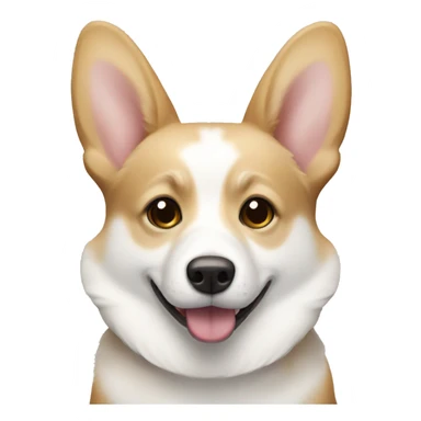 a white and beige corgie pembrooke sticker