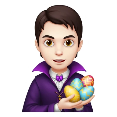 vampire with easter eggs sticker