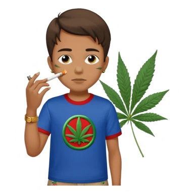 A Boy wearing a Gucci Shirt and a Gucci Shorts and he smokes weed sticker