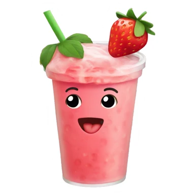strawberry boba sticker
