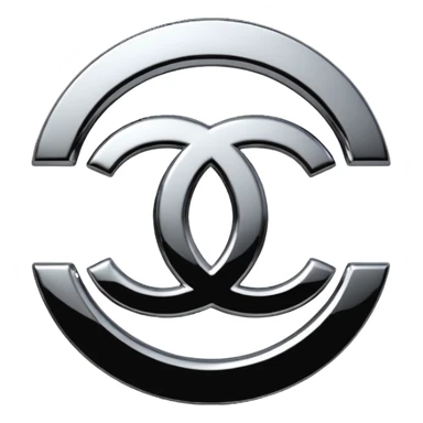 Chanel sport logo chrome glossy sticker