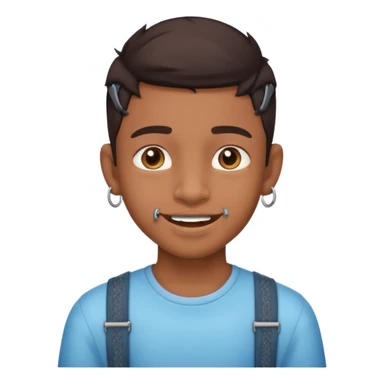 Indian boy with braces sticker