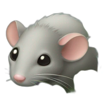 Rat hiding behind a bush sticker