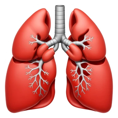 very simple not realistic lungs emoji sticker
