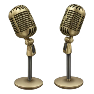 Three Vintage Microphones sticker