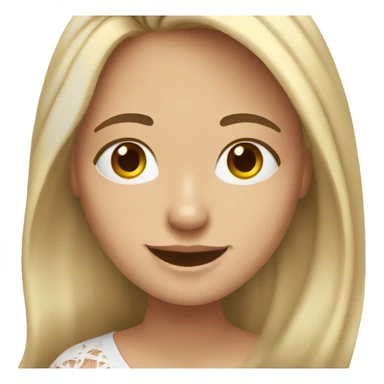 Spanish white girl, with no so long brown lacy hair, smiling in front of a laptop sticker