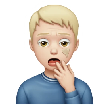 person choking themselves sticker