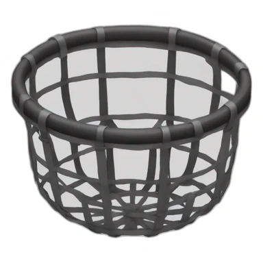 Ballon basket noir sticker