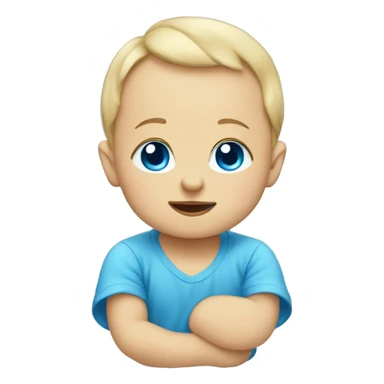 baby with blue eyes sticker