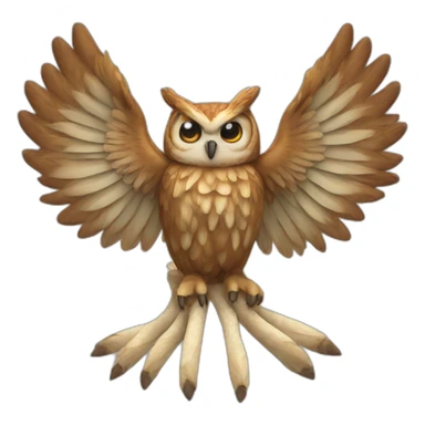 an owl with nine tails sticker