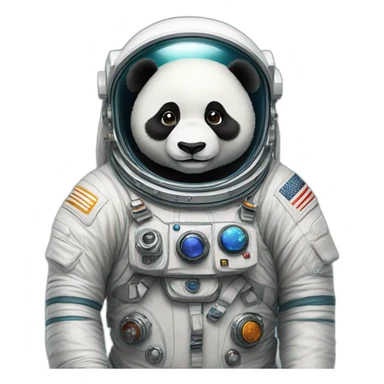Panda astronaut sticker