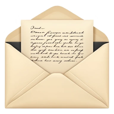 letter in an envelope sticker