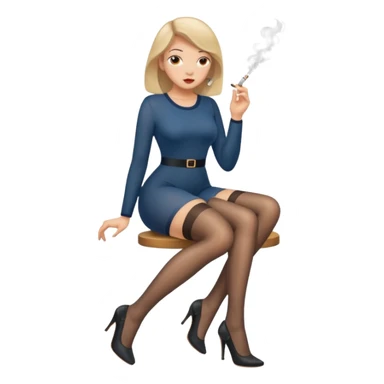 Pantyhosed smoking sticker