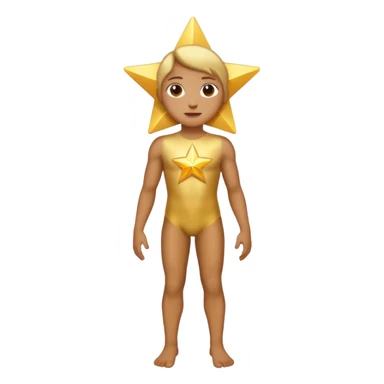 Star with a human full body sticker