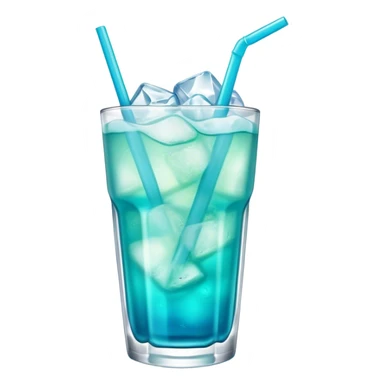 Baja Blast soda in a glass with ice sticker