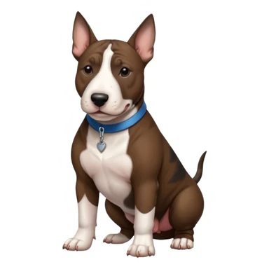 brindle english bull terrier dark brown sticker