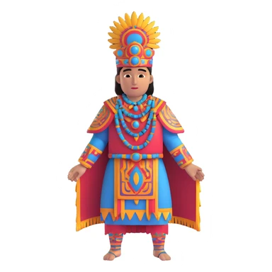 Toltec noble person with elaborate ceremonial outfit sticker