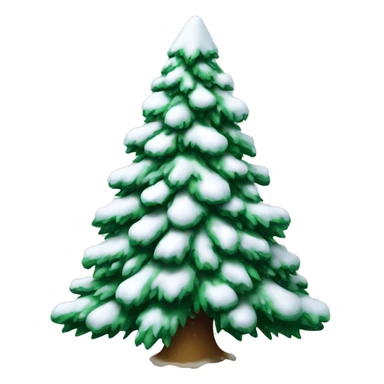 Christmas tree covered with snow sticker