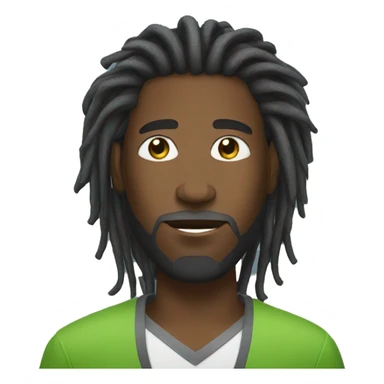 Black man with long dreadlocks mowing sticker