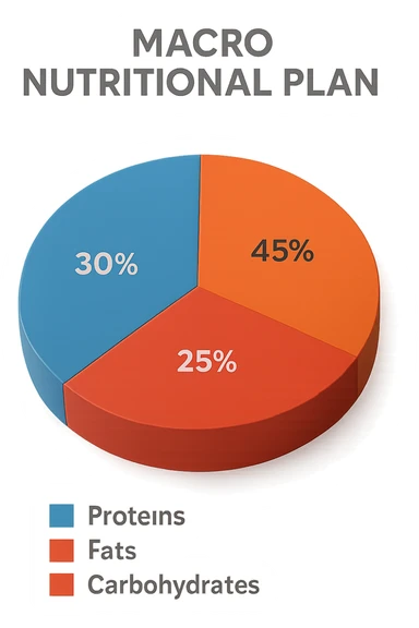 Piano A Macro nutrizionale GRAFICO in 3d sticker