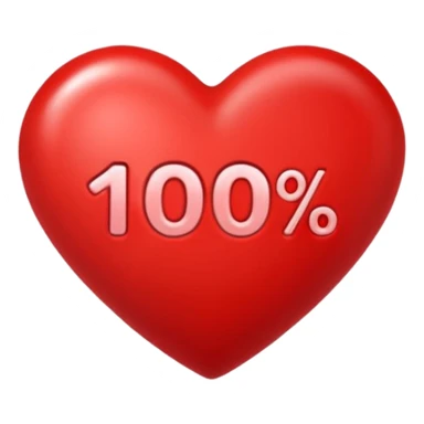 Un cœur au-dessus c'est écrit 100 % sticker