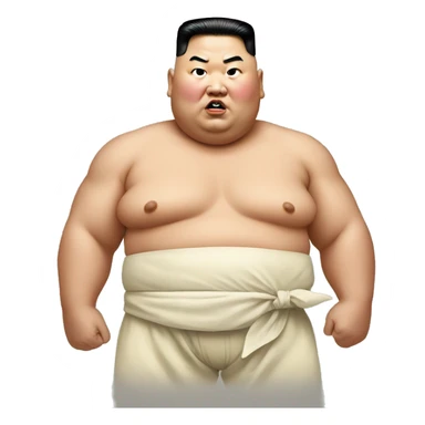 Kim jong un as a sumo wrestler sticker