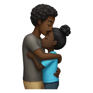darkskin black girl kissing lightskin black guy   sticker
