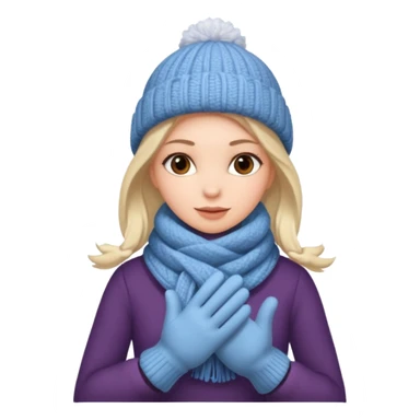 Émotif de femme en hiver  sticker