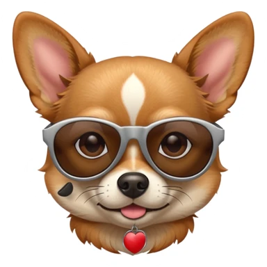 Chihuahua with sunglases  sticker