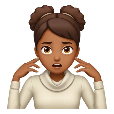 girl with hands on her neck and mad sticker