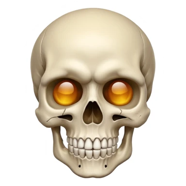 Una calavera combinado con el emoji de 🤨 sticker