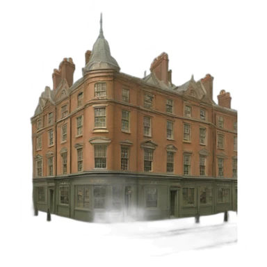 Victorian era london city sticker