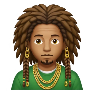 Rapper rasta hair back sticker