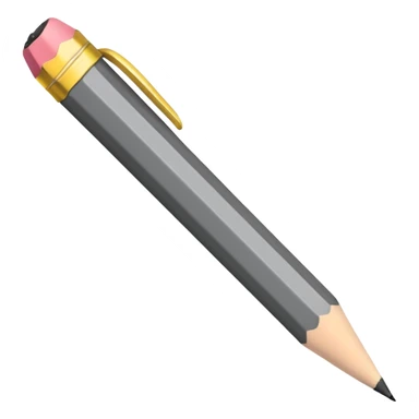 pencil with a few quick sketch strokes around sticker