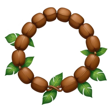 Kukui nut and ti leaf lei sticker
