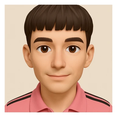 Make this image with a slimmer face, older appearance, and a more neutral or slightly positive expression (not sad) in 3d-emoji style sticker