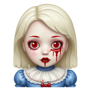 Glitter sweet horror doll sticker