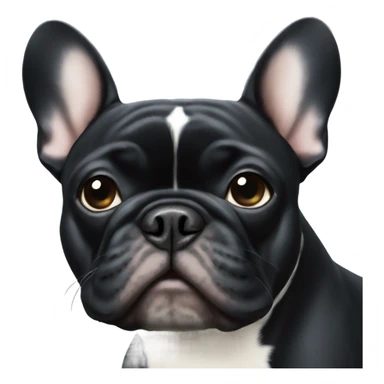 Black French bulldog  sticker