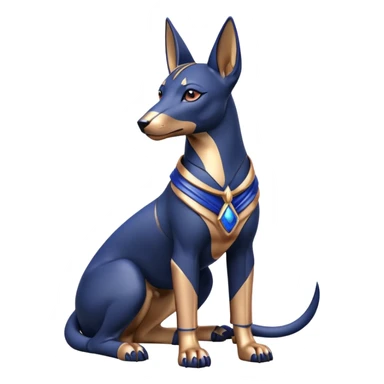  Short-eared Lego Black lapis rose gold beautiful female anubis puppy floor statue posed  sticker