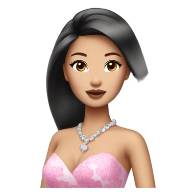 glamorous asian barbie  sticker